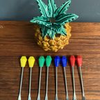 Pineapple Containing Cocktail Forks 1960S thumbnail 4