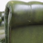 Stijlvolle, Engelse Groene Rund Lederen Ruime 2.5 Zits Chesterfield Bank thumbnail 16