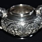 Antiek Sterling Zilveren India Madras Theeservies Anno 1906 thumbnail 15