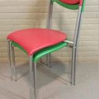 Set Van 2 Vintage Design Italiaans Stoelen Eetkamerstoelen thumbnail 4