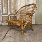 Vintage Rotan Bank, Tweezitter. Exclusief. Dutch Design. thumbnail 2