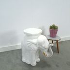 Porseleinen Grote Wit Met Goud Olifant Plantentafel Vintage thumbnail 6