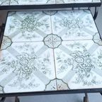 Vintage Smeedijzeren Mimiset, Nesting Tables Met Tegeltjes thumbnail 17