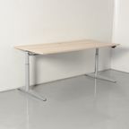 Werndl Bureau, Eiken Blad, 180 X 80 Cm, Hoogte Instelbaar Onderstel D.M.V. Handslinger thumbnail 2