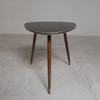Driehoekige Vintage Bijzettafel, Salontafel Op Drie Poten thumbnail 4