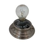 Art Deco - Gispen (giso) - Ceiling Mounted Lamp With Opaline Glass And Nickel Plated Mount thumbnail 6