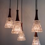 Midcentury Hanglamp Cascade Teak En Kristal thumbnail 10