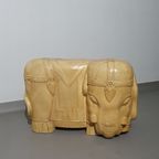 Decorative Wood And Resin Elephant Table / Stool thumbnail 2