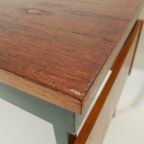 Vintage Teak Houten Bureau | Bureautje 2 Lades thumbnail 10