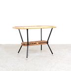 Vintage Rohé Rotan En Glas Salontafel, 1960s thumbnail 4
