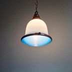 Bauhaus-hanglamp In Opaline En Blauw Gesatineerd Glas, 1920 thumbnail 19