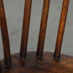 Charmante, Antieke Engelse Highback Windsor Eetkamerstoel Met Een Prachtig Patina thumbnail 10