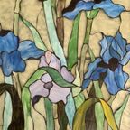 Glas In Lood Art Nouveau Bloemen In Park thumbnail 5