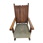 Oak High Back Arm Chair 1930s thumbnail 17