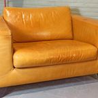 Vintage Design Leren Xl Fauteuil Loveseat, Machalke, Cognac thumbnail 14