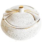Artdeco Bonbonschaal Porselein Wit Grijs Goud Jaren 60 thumbnail 5