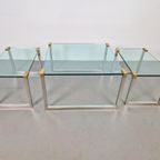 3 X Regency Peter Ghyczy Salontafel Bijzettafel T53 Messing thumbnail 14