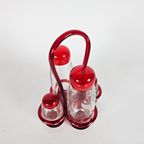 Guzzini - Made In Italy - Glas Cruet Set - Design Elisabeth Vidal - Italie - 90'S thumbnail 4