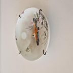 Antiek Wandbordje Schotel Met Vogel thumbnail 5