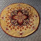 Vintage Rond Vloerkleed 195 Cm Diameter Wollen Vloerkleed thumbnail 4