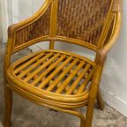 4 Rotan Webbing Bamboo Diner Stoelen , 1980s thumbnail 10