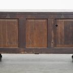 Waanzinnige, Karaktervolle Antieke 18e Eeuwse Engelse Dressoir/ Mule Chest thumbnail 11
