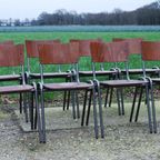 Industriële Stoelen (8X) Schoolstoelen, Kantine Stoelen thumbnail 7