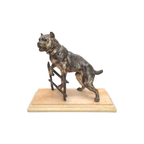 Antiek Frans Beeld Van Een Bulldog Charles Valton thumbnail 8