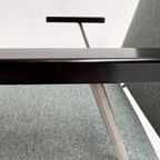 Opnieuw Gestoffeerde Blauwe Gispen 1401 Fauteuil, 1950's thumbnail 9