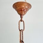 Art Deco Hanglamp In Amberkleurig Gebarsten Glas, 1920-30S thumbnail 13