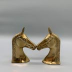 Vintage Boekensteunen Messing Paard thumbnail 2