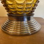 Amber Kleurige Glazen Schaal Fruitschaal Art Deco 1930 Frans thumbnail 9