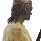 2 Exclusive Table Lamps Chinese Woman And Man On A Pillow Brass thumbnail 13