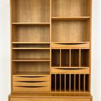 Scandinavisch Vintage Eiken Fineren Boekenkast thumbnail 13