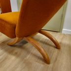 Vintage Theo Ruth Congo Fauteuil Stoel Oranje thumbnail 6