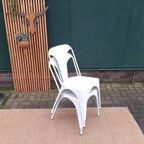 Set Van 4 Eetkamerstoelen Vintage Design Witte Stoelen thumbnail 4