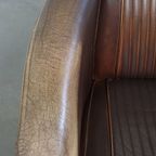 Unieke En Tijdloze, Exclusieve Rundleren Delta Chesterfield Aviator Fauteuil Met Een Mooie Kleure thumbnail 7