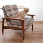 Vintage Design Fauteuil Teak + Nieuwe Stoffering Naar Wens thumbnail 4