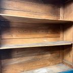 Brocante Blauwe Kast / Vitrinekast thumbnail 16