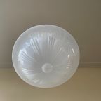 Lamp Hanglamp Art Deco 1930 Ufo Vorm Wit Glas Frans thumbnail 4