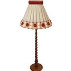 Vloerlamp Hout Met Stoffen Kap Met Fluweel thumbnail 2