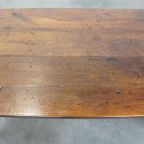 Antieke Mooie Grote Robuuste, Landelijke Salontafel In Kastanje Hout thumbnail 8