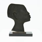 Mid Century Bronze Sculpture African Woman 1950S thumbnail 7