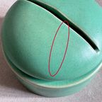 Unieke Vintage Mobach Turquoise Keramiek Dekselpot / Dekseldoos thumbnail 10