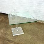 Vintage Design Plexiglas / Glass Side Table thumbnail 5