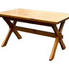 Vintage Dining Table Pinewood 1960 Minimalist Eettafel thumbnail 10