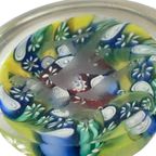 Handmade - Millefiori - Presse Papier / Paperweight- Floral Decor - Marked At Bottom thumbnail 5