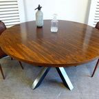 Prachtige Ronde Vintage Retro Eettafel 150 Cm thumbnail 7