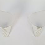 Set 2 Vintage Lumiance Cielo Wandlamp Glas 1980 Italy thumbnail 8