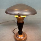 Art Deco Mushroom Tafellamp – Messing thumbnail 3